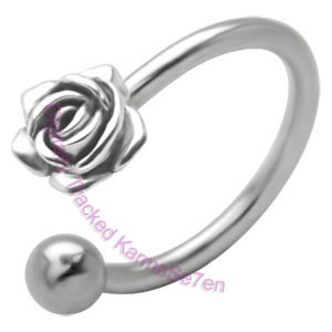 Rose Charm - Belly Ring